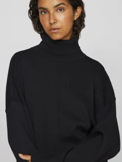 Vila Pullover & Sweatshirts*VIOSTRIA ROLLNECK L/S KNIT TOP-NOOS black beauty