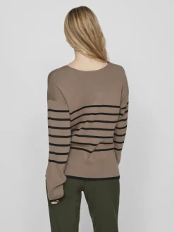 Vila Pullover & Sweatshirts*VIOSTRIA V-NECK L/S REV TOP-NOOS Fossil