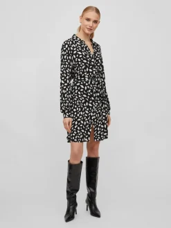 Vila Kleider*VIPAYA L/S SHIRT DRESS - NOOS black2