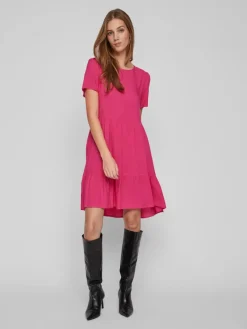 Vila Kleider*VIPAYA S/S DRESS pink yarrow
