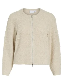 Vila Pullover & Sweatshirts*VIPAZA O-NECK L/S ZIPPER KNIT CARDIGAN birch