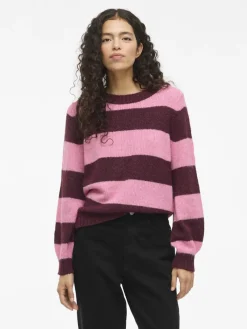 Vila Pullover & Sweatshirts*VIPOLANA NEW L/S STRIPE KNIT TOP fig
