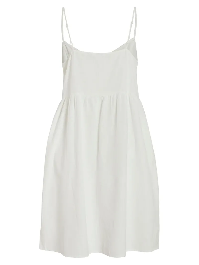Vila Kleider*VIPRISILLA NEW S/L STRAP KNEE DRESS Snow White