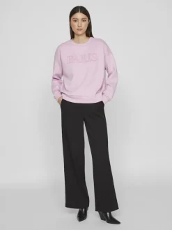 Vila Pullover & Sweatshirts*VIREFLECT L/S CITY SWEAT/LC/DFS pastel lavender