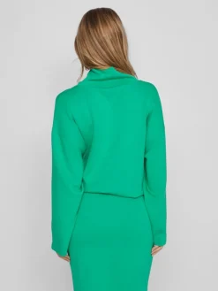Vila Pullover & Sweatshirts*VIREFLECTA HIGH NECK L/S SWEAT TOP/SU bright green