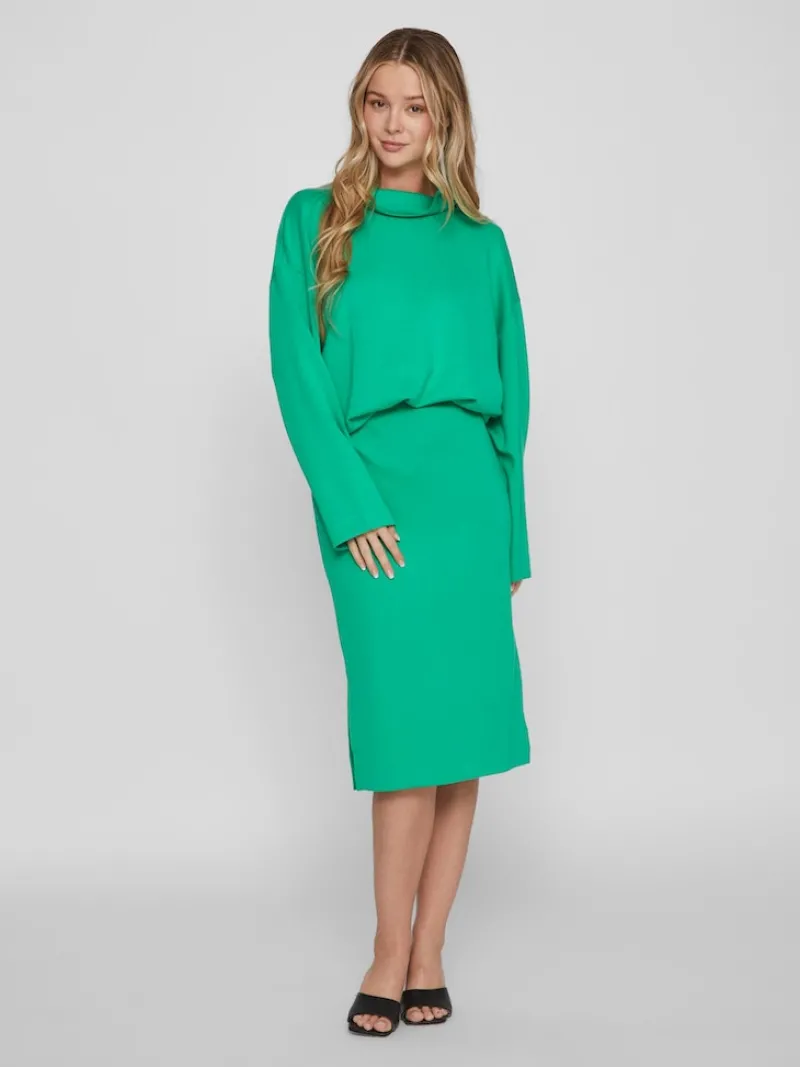 Vila Pullover & Sweatshirts*VIREFLECTA HIGH NECK L/S SWEAT TOP/SU bright green