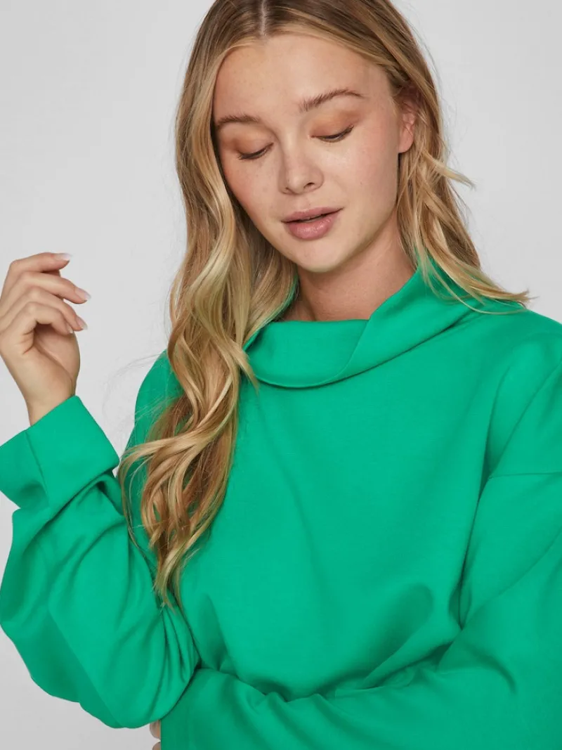 Vila Pullover & Sweatshirts*VIREFLECTA HIGH NECK L/S SWEAT TOP/SU bright green