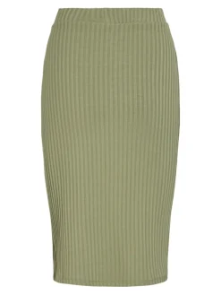 Vila Röcke*VIRIBINI HW SKIRT- NOOS oil green