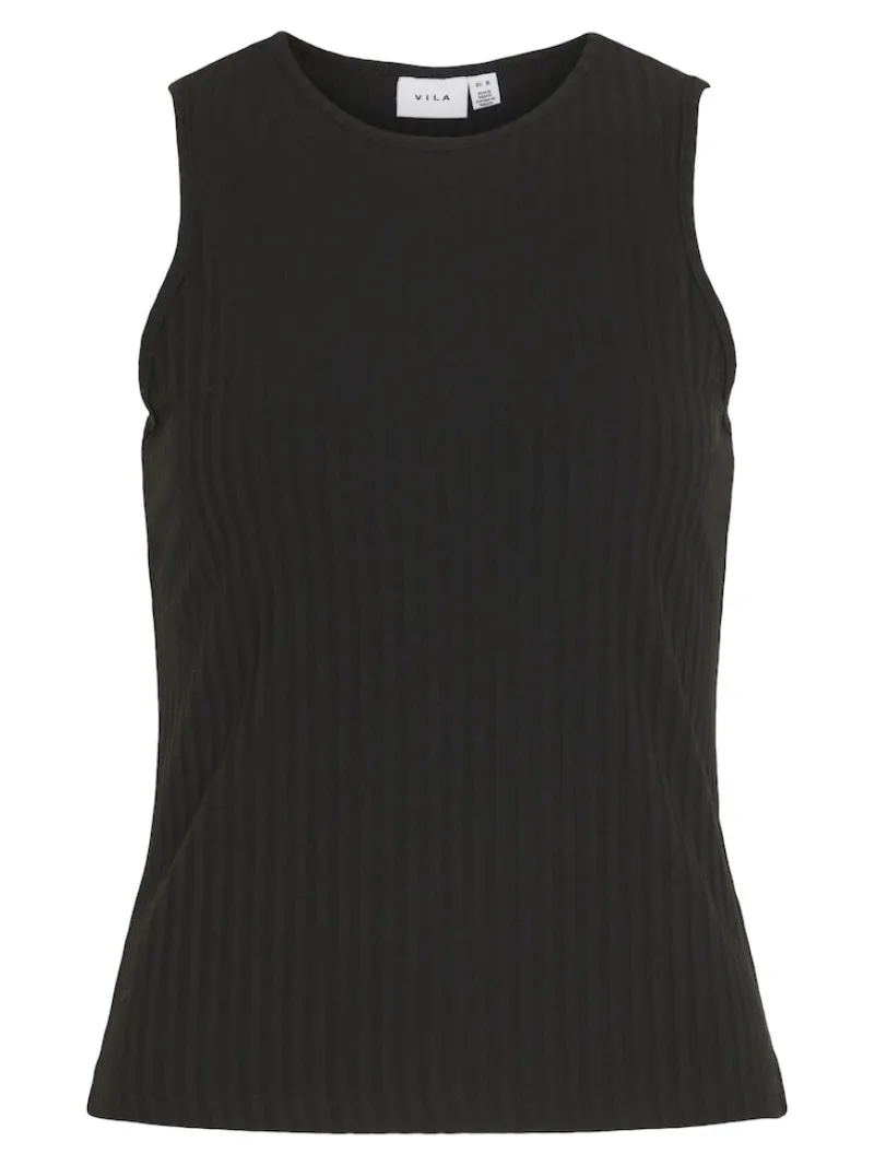 Vila Shirts*VIRIBINI S/L TANK TOP black beauty