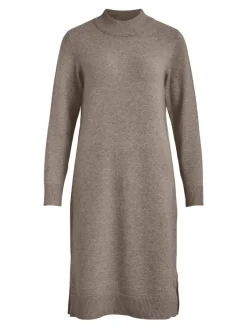 Vila Kleider*VIRIL CREW NECK L/S MIDI DRESS - FAV fungi