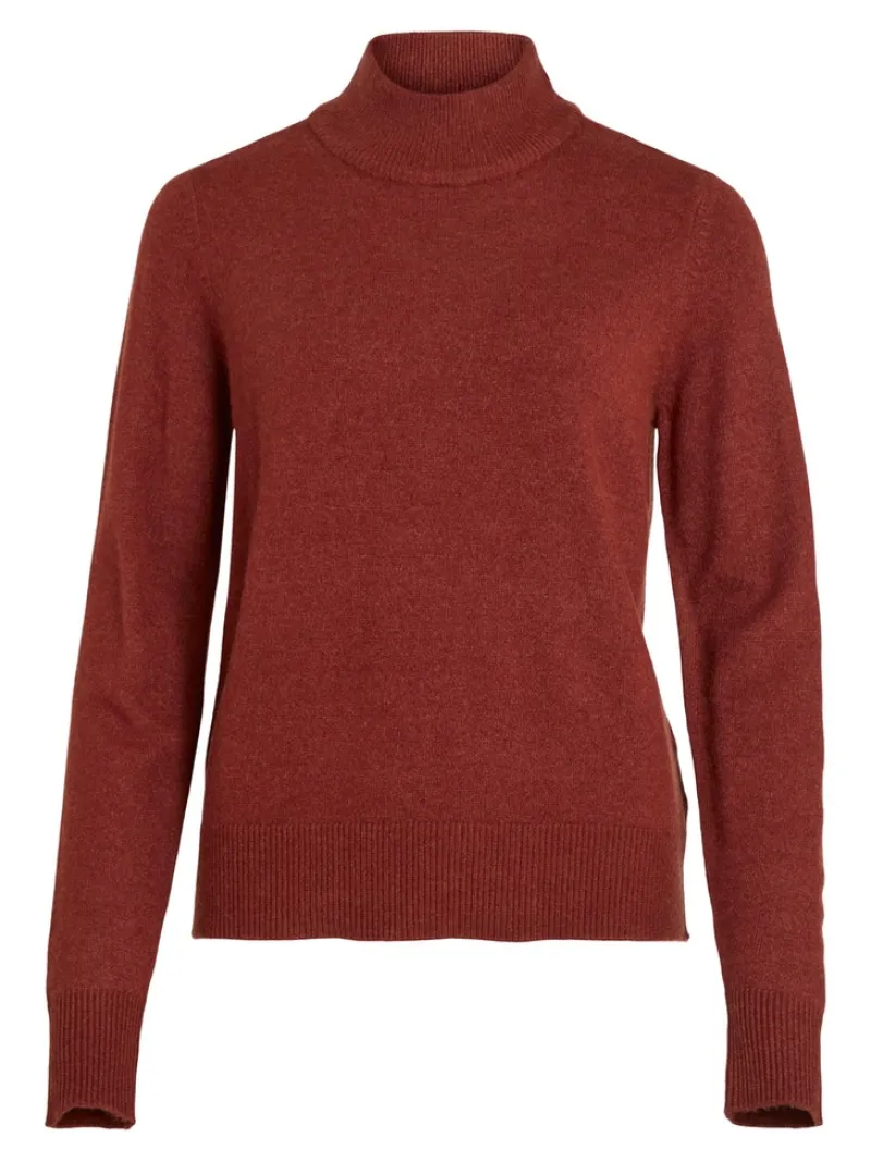 Vila Pullover & Sweatshirts*VIRIL CREWNECK L/S KNIT TOP - NOOS Fired Brick