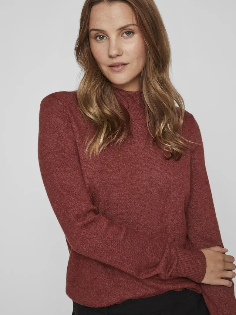 Vila Pullover & Sweatshirts*VIRIL CREWNECK L/S KNIT TOP - NOOS Fired Brick