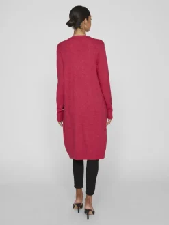 Vila Pullover & Sweatshirts*VIRIL LONG L/S KNIT CARDIGAN - NOOS dunkelrosa1