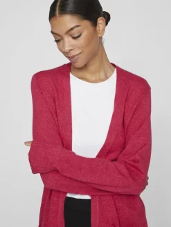 Vila Pullover & Sweatshirts*VIRIL LONG L/S KNIT CARDIGAN - NOOS dunkelrosa1