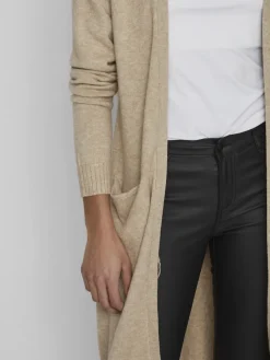 Vila Pullover & Sweatshirts*VIRIL LONG L/S KNIT CARDIGAN - NOOS natural melange