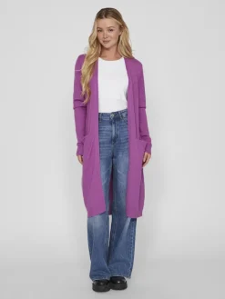 Vila Pullover & Sweatshirts*VIRIL LONG L/S KNIT CARDIGAN - NOOS cattleya orchid