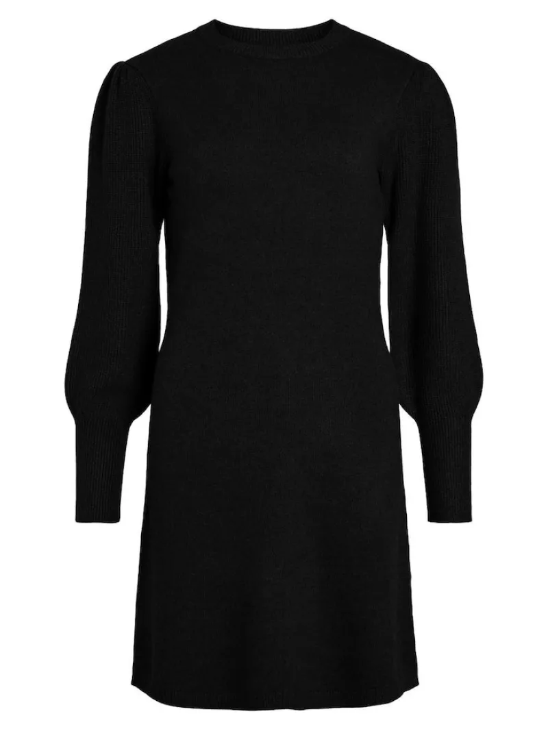 Vila Kleider*VIRIL L/S A-SHAPE KNIT DRESS Black