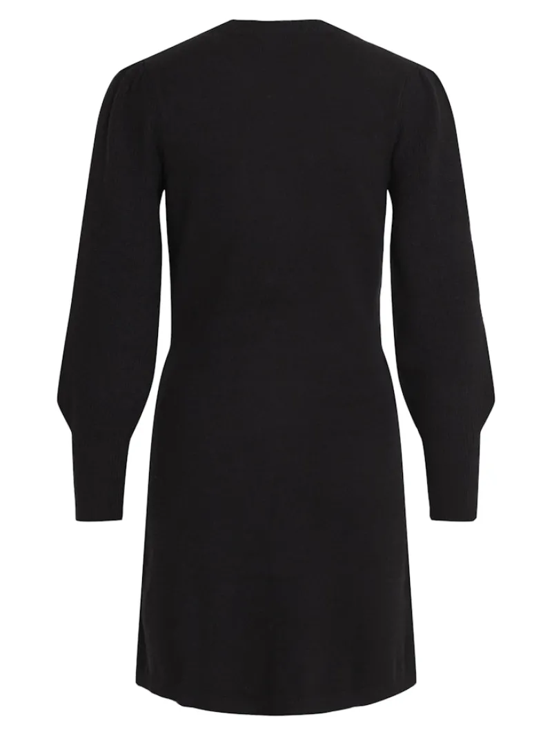 Vila Kleider*VIRIL L/S A-SHAPE KNIT DRESS Black