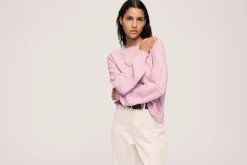 Vila Pullover & Sweatshirts*VIRIL L/S O-NECK POINTELLE KNIT TOP-NOOS winsome orchid