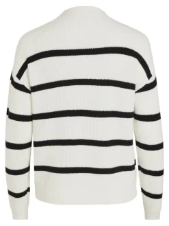 Vila Pullover & Sweatshirts*VIRIL MOCKNECK L/S KNIT RIB TOP - NOOS white alyssum