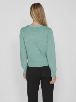 Vila Pullover & Sweatshirts*VIRIL MULTI SHORT L/S KNIT CARDIGAN-NOOS green milieu