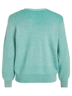 Vila Pullover & Sweatshirts*VIRIL MULTI V-NECK L/S KNIT TOP - NOOS green milieu