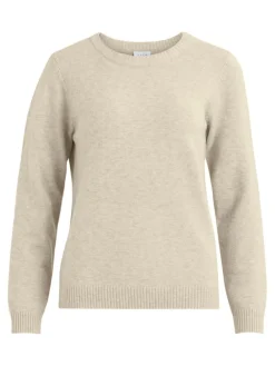 Vila Pullover & Sweatshirts*VIRIL O-NECK L/S KNIT TOP - NOOS hellbraun1