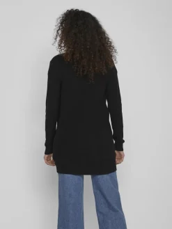 Vila Pullover & Sweatshirts*VIRIL OPEN L/S KNIT CARDIGAN - NOOS Black