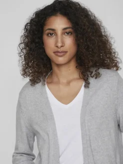 Vila Pullover & Sweatshirts*VIRIL OPEN L/S KNIT CARDIGAN - NOOS hellgrau2