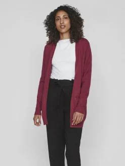Vila Pullover & Sweatshirts*VIRIL OPEN L/S KNIT CARDIGAN - NOOS dunkellila1