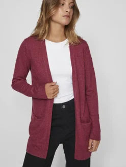 Vila Pullover & Sweatshirts*VIRIL OPEN L/S KNIT CARDIGAN - NOOS dunkellila1