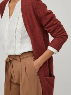 Vila Pullover & Sweatshirts*VIRIL OPEN L/S KNIT CARDIGAN - NOOS dunkelbraun1