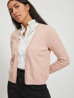 Vila Pullover & Sweatshirts*VIRIL SHORT L/S KNIT CARDIGAN-NOOS hellrosa1