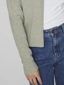 Vila Pullover & Sweatshirts*VIRIL SHORT L/S KNIT CARDIGAN-NOOS oil green