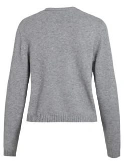 Vila Pullover & Sweatshirts*VIRIL SHORT L/S KNIT CARDIGAN-NOOS Medium Grey Melange