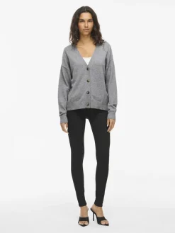 Vila Pullover & Sweatshirts*VIRIL V-NECK KNIT CARDIGAN - NOOS Medium Grey Melange