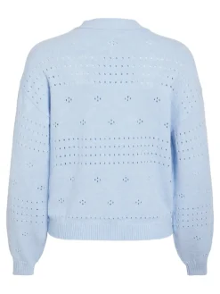 Vila Pullover & Sweatshirts*VIRIL V-NECK L/S KNIT CARDIGAN - NOOS kentucky blue