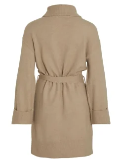 Vila Kleider*VIROLFIE L/S TIE BELT KNIT DRESS - NOOS natural melange