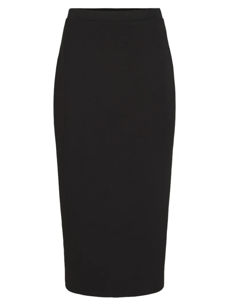 Vila Röcke*VISANDY HW MIDI SKIRT Black