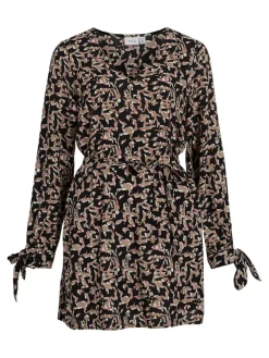 Vila Kleider*VISAVO L/S V-NECK DRESS / B Black