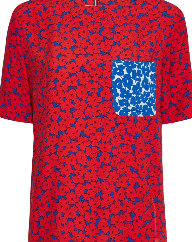 Tommy Hilfiger Blusen*VISCOSE CREPE FLORAL BLOUSE SS club house floral fireworks