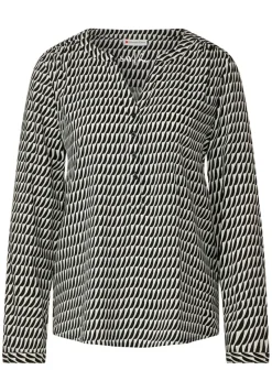 Street One Blusen*Viskose Bluse mit Print Black