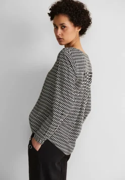 Street One Blusen*Viskose Bluse mit Print Black