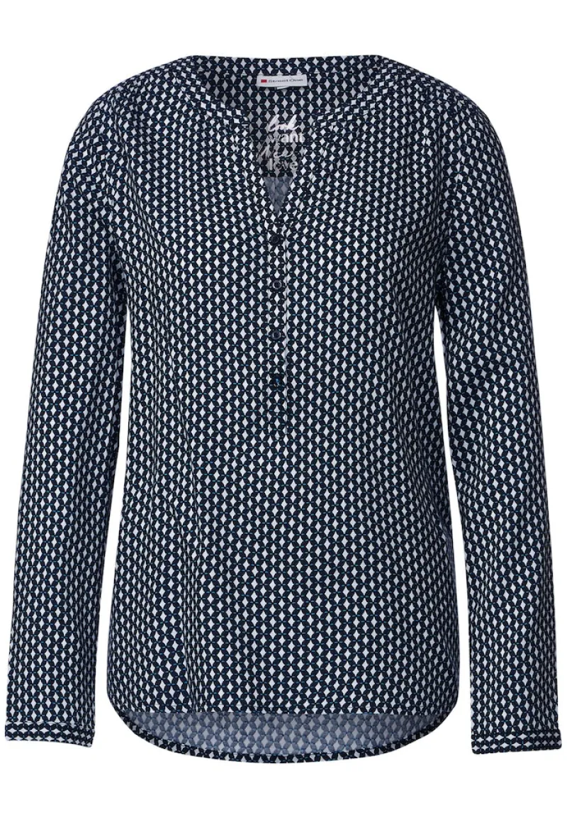 Street One Blusen*Viskose Bluse mit Print deep blue