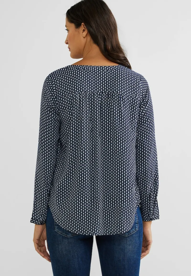 Street One Blusen*Viskose Bluse mit Print deep blue