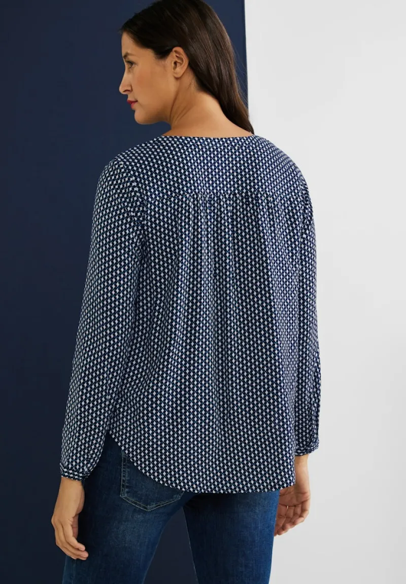 Street One Blusen*Viskose Bluse mit Print deep blue