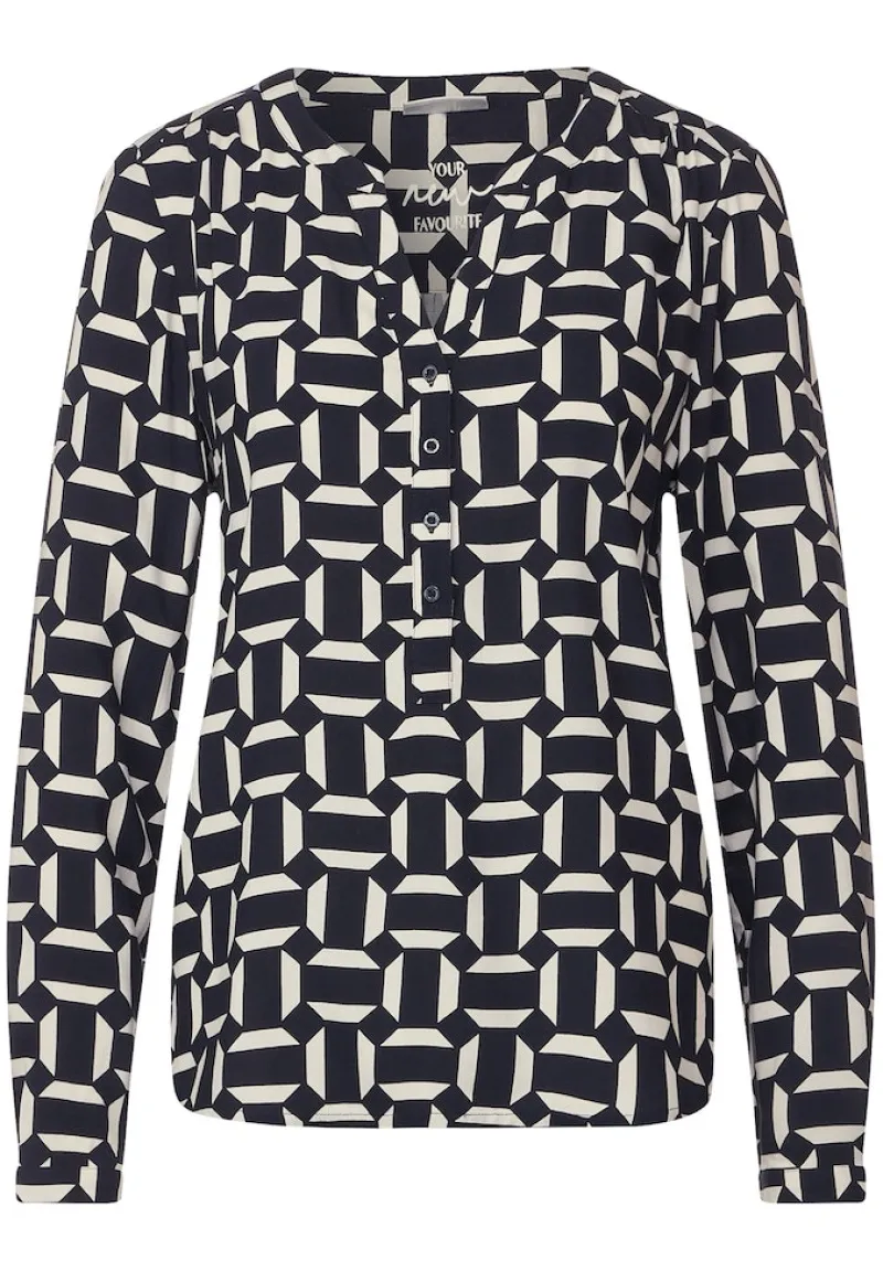 Street One Blusen*Viskose Bluse mit Print deep blue