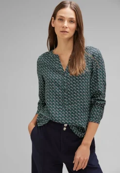 Street One Blusen*Viskose Bluse mit Print gentle green