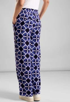 Street One Hosen*Viskose Hose mit Print violet blue