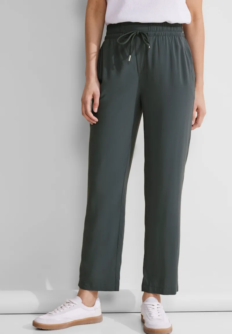 Street One Hosen*Viskose Loose Fit Hose marshy green